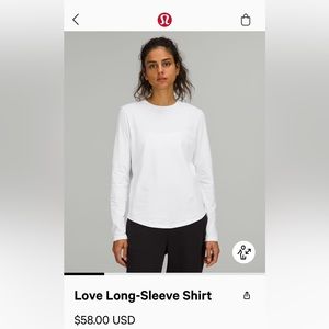Lululemon love long-sleeve shirt